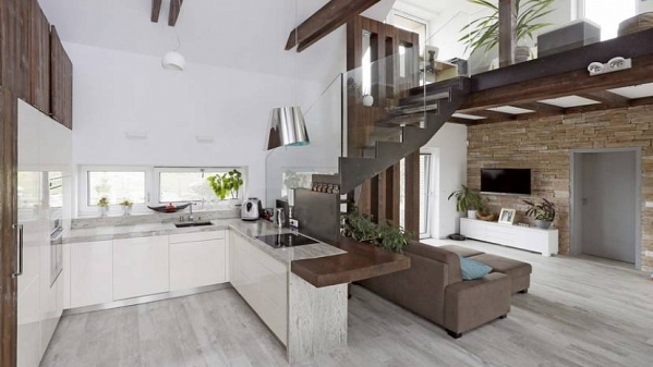 Das Haus von Gebas atelier überzeugt optisch durch seine elegante Architektur.