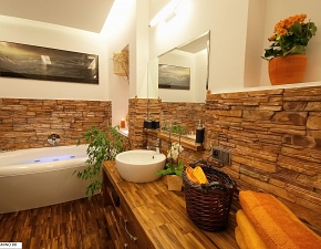 Stein im Badezimmer