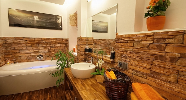 Stein im Badezimmer